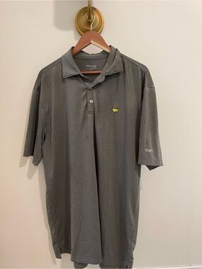 Masters Charcoal Polo with Yellow & Green Emblem - Staff Sleeve